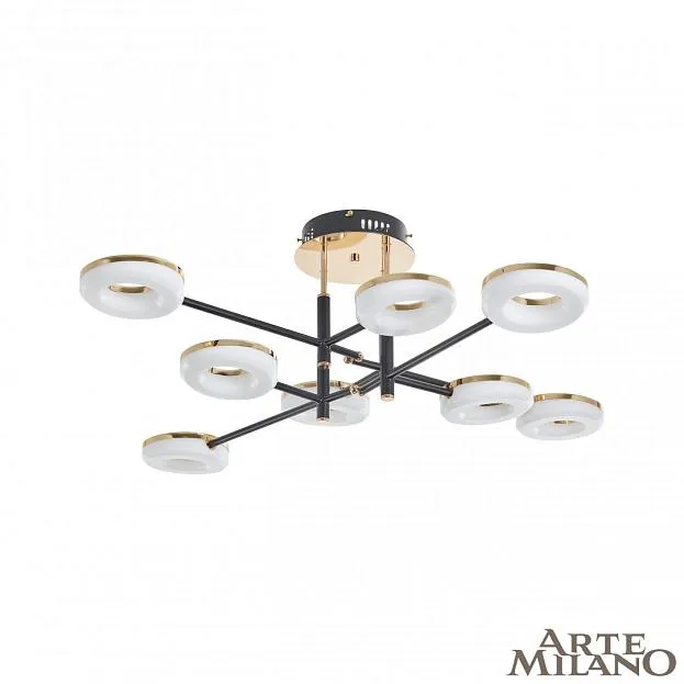Потолочная люстра Arte Milano 272999/8 BK/GD Ferrara-72999 Потолочная люстра Arte Milano 272999/8 BK/GD Ferrara-72999