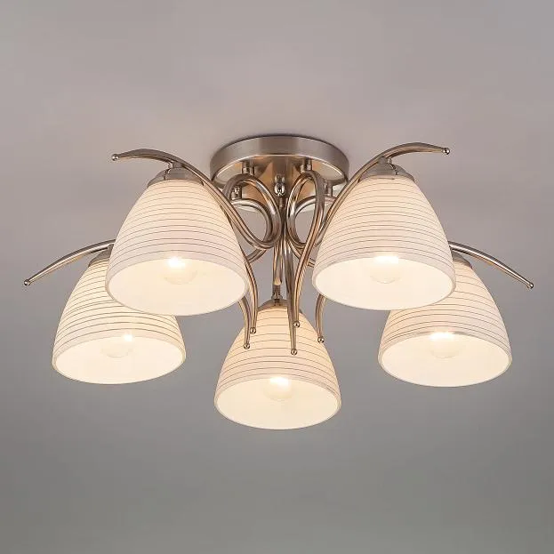 Потолочная люстра Eurosvet 30121/5 сатин-никель Megan 00000083441