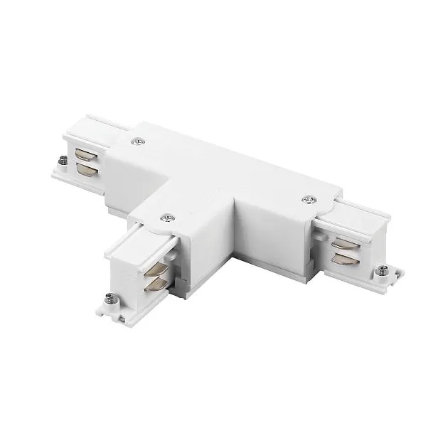 Соединение левое тройное перекидное с подводом питания к треку 5040xx-(F)/(R) БЕЛЫЙ Lightstar 504136-FRPSL Quattro