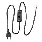 Сетевой шнур с вилкой Uniel UCX-C90/02A-100 BLACK
