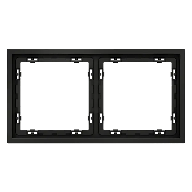 Рамка пластиковая  Voltum VLS100208 S70 на 2 поста, (черный матовый)
