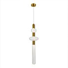 Светильник подвесной Латунь/Золотой, Прозрачный LED 3*3W 3000K ST-Luce SL6117.203.03 TACCHE