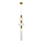 Светильник подвесной Латунь/Золотой, Прозрачный LED 3*3W 3000K ST-Luce SL6117.203.03 TACCHE