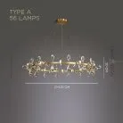 Кольцевые люстры и светильники GLORIOLE RING Тип A. 56 ламп Lampatron gloriole-ring-a-56 9121-25961