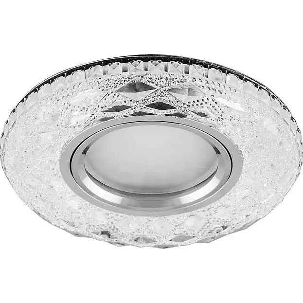 Светильник встраиваемый с белой LED подсветкой потолочный MR16 G5.3 прозрачный Feron 28824 CD879 Светильник встраиваемый с белой LED подсветкой потолочный MR16 G5.3 прозрачный Feron 28824 CD879