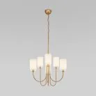 Подвесная люстра с тканевыми абажурами Eurosvet 60164/6 латунь a065745 Abbey