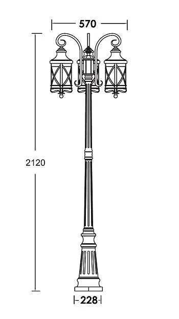 Наземный фонарь Oasis Light 84809B/18 Bl LUCERNA