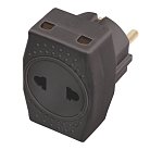 Разветвитель сетевой 3-местный компактный б/з STEKKER 39295 ADP10-16-20, 250V, 10A, черный