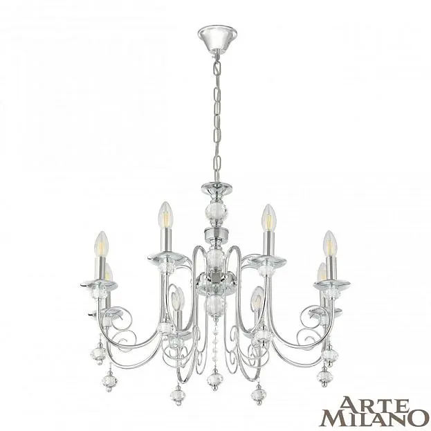 Люстра подвесная Arte Milano 346109/8 CR AM346109 Люстра подвесная Arte Milano 346109/8 CR AM346109