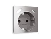 Лицевая панель ALFA (Сталь матовый) для электрической розетки Ambrella Volt AP5100 QUANT