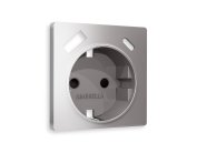 Лицевая панель ALFA (Сталь матовый) для электрической розетки Ambrella Volt AP5100 QUANT