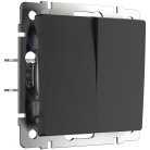 Перекрестный переключатель двухклавишный Werkel W1123006 черный a058433