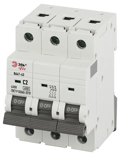 Автоматический выключатель ЭРА VA63-3P02C6