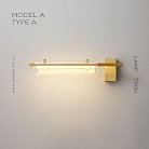 Бра SIMER WALL Модель A. Цвет латунь + прозрачный. Тип А Lampatron 8434-24231