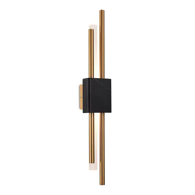 Бра Латунь/Латунь, Черный LED 2*3W 3000K ST-Luce SL6116.341.02 BRIGHTON