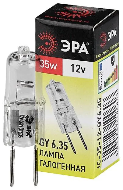 Лампочка галогеновая ЭРА GY6.35-JC-35W-12V