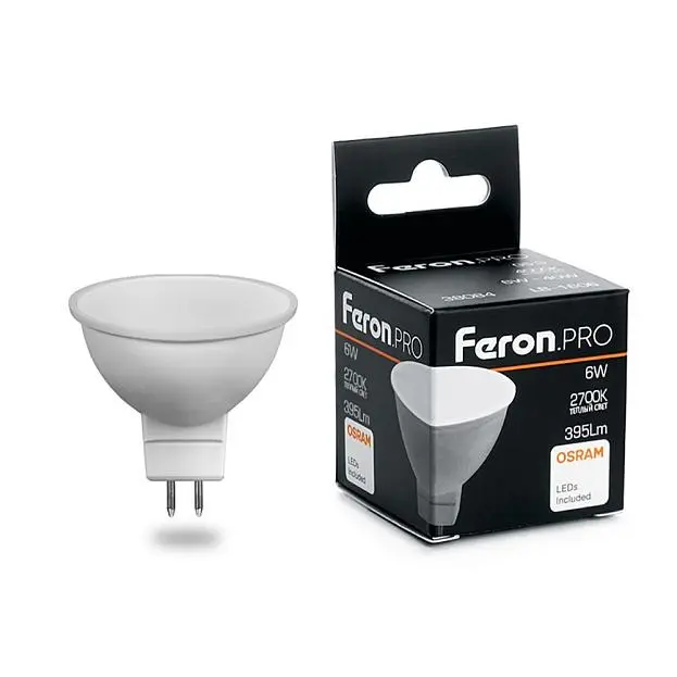 Лампа светодиодная Feron 38083 LB-1606 MR16 G5.3 6W 2700K Лампа светодиодная Feron 38083 LB-1606 MR16 G5.3 6W 2700K