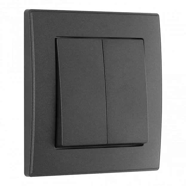 Выключатель двухклавишный с рамкой черный пластик Arte Milano SET06-1-30-2 black SET06-1 Выключатель двухклавишный с рамкой черный пластик Arte Milano SET06-1-30-2 black SET06-1