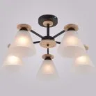 Потолочная люстра Reluce 01625-0.3-05 BK+WOOD