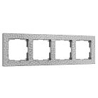 Рамка на 4 поста Werkel W0042406 (серебряный) Hammer a052524