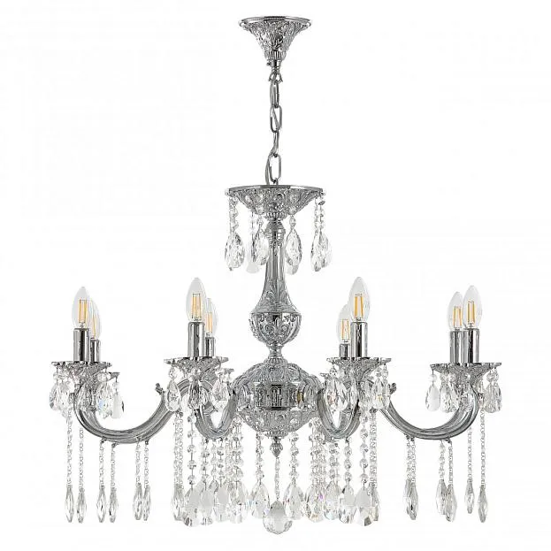 Люстра с хрустальными подвесками Bohemia Ivele Crystal AL78101/8/250 A Ni