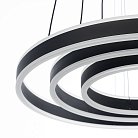 LED Люстра подвесная с пультом Чёрная Citilux CL719651 Дуэт