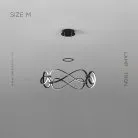 Кольцевые люстры и светильники FORLI BW Размер M. Цвет Черный. Белый свет Lampatron 7654-21403