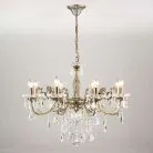 Подвесная люстра Eurosvet 3281/8 античная бронза/прозрачный хрусталь Strotskis Elisha 00000063379