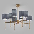 Потолочный светильник с тканевыми абажурами Eurosvet 60162/8 латунь a065666 Notturno