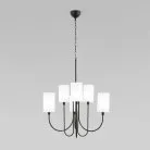 Подвесная люстра с тканевыми абажурами Eurosvet 60164/6 черный a065746 Abbey