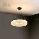 Кольцевые люстры и светильники OLAGUS ONE Тип A. Размер M. Цвет Черный + Латунь Lampatron 7762-21831