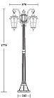 Наземный фонарь Oasis Light 86108B Gb PORTO