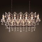 Подвесная люстра 19TH C. ROCOCO IRON &amp; CLEAR CRYSTAL Rectangular ImperiumLoft 107670-22 40.350