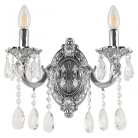 Бра с хрустальными подвесками Bohemia Ivele Crystal AL7801B10/2/175 A Ni
