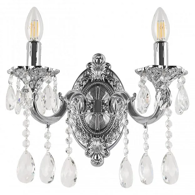 Бра с хрустальными подвесками Bohemia Ivele Crystal AL7801B10/2/175 A Ni