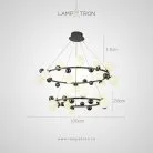 Кольцевые люстры и светильники DONALD 9+12 плафонов (два кольца) Lampatron 8329-22708