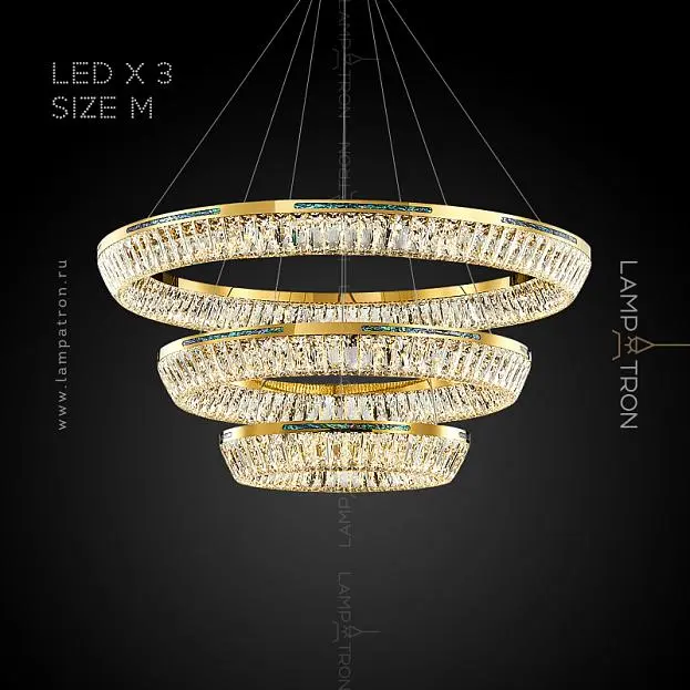 Кольцевые люстры и светильники GERTRUDA LUX Три кольца. 60 + 80 + 100 см Lampatron 6283-16911 Кольцевые люстры и светильники GERTRUDA LUX Три кольца. 60 + 80 + 100 см Lampatron 6283-16911