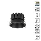 Светильник встраиваемый с переключателем цв. температуры и угла рассеивания IP44 LED 12W 220-240V Novotech 359858 SOLIS