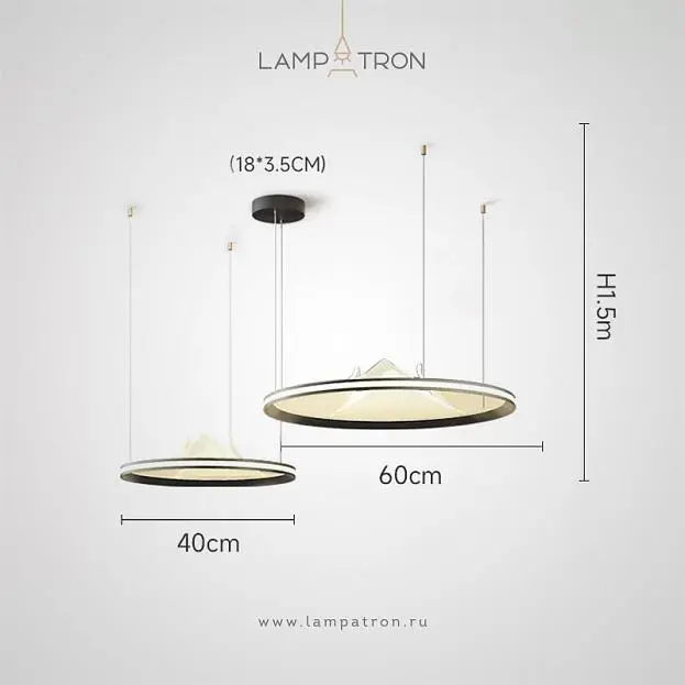 Кольцевые люстры и светильники OSMO Два кольца Combo M+L Lampatron 8667-24220 Кольцевые люстры и светильники OSMO Два кольца Combo M+L Lampatron 8667-24220