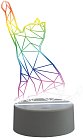 Интерьерная настольная лампа Uniel ULI-M501 RGB/3AAA CATTY/WHITE