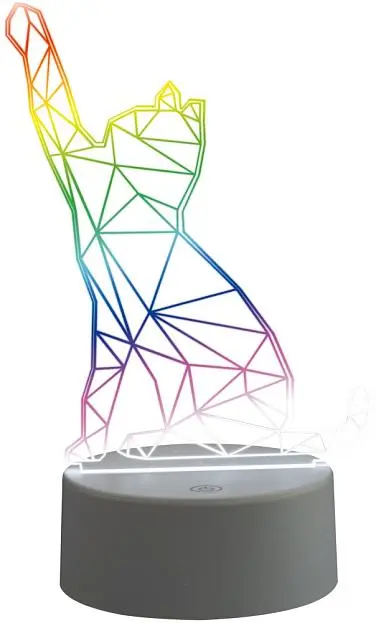 Интерьерная настольная лампа Uniel ULI-M501 RGB/3AAA CATTY/WHITE Интерьерная настольная лампа Uniel ULI-M501 RGB/3AAA CATTY/WHITE