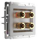 розетка акустическая Werkel W1185006 Встраиваемые механизмы серебряные a050879