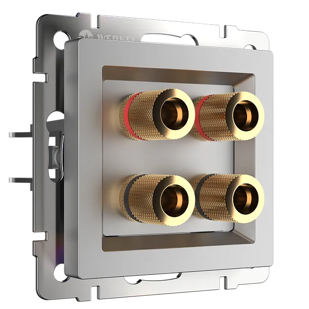 розетка акустическая Werkel W1185006 Встраиваемые механизмы серебряные a050879