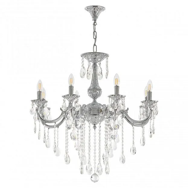 Люстра с хрустальными подвесками Bohemia Ivele Crystal AL78101/8/250 B Ni