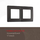 Рамка из поликарбоната на 2 поста Arte Milano 517.17-2.black am