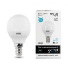 Лампа Gauss 53120 E14 10W 4100K шар матовый Elementary