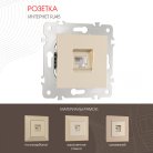 Розетка интернет RJ45 Arte Milano 203.45-1.shampan am
