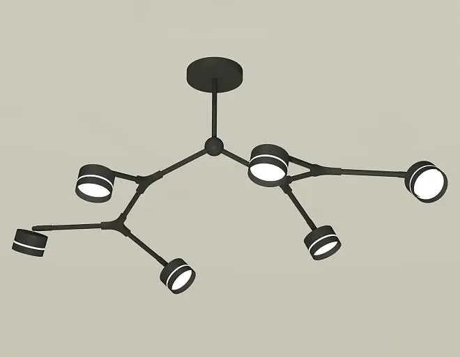 Люстра на штанге Ambrella light XB9056203/6 SBK/FR