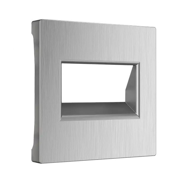 Накладка для двойной розетки Еthernet RJ-45 Werkel W1191109 (серебряный рифленый) a051350 Накладка для двойной розетки Еthernet RJ-45 Werkel W1191109 (серебряный рифленый) a051350