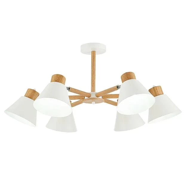 Светильник потолочный Светлое дерево, Белый/Белый E27 6*60W Evoluce SLE103702-06 BUVE